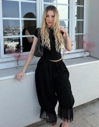 Kısa, Düşük Kasık Dantel Pantolon – #Bershkastyle – Kadın