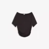 Kısa Kollu Asimetrik Tişört – T-shirtler – Kadın