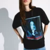 Kısa Kollu Billie Eilish Baskılı T-Shirt