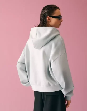Kısa Yıkanmış Efektli Kapüşonlu Sweatshirt – Erkek