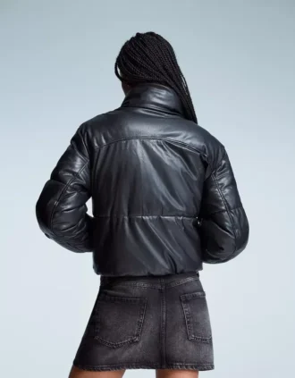 Leather Efektli Puffer Ceket – Ceketler ve Trençkotlar