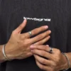 Nakışlı Kolsuz T-Shirt