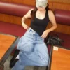 Önden Düğmeli, Düşük Bel, Wide Leg Barrel Kot Pantolonlar