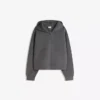 Neopren Efektli Oversize Fermuarlı Sweatshirt