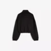 Neopren Etkili Balon Kesim Fermuarlı Sweatshirt