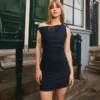 Omuzsuz Denim Mini Elbise – Elbiseler ve Tulumlar