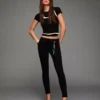 Orta Bel Push-Up Skinny Kot Pantolonlar – Pantolonlar