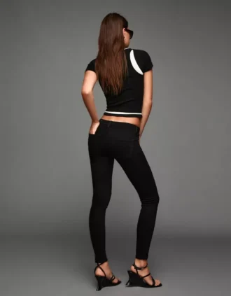 Orta Bel Push-Up Skinny Kot Pantolonlar – Pantolonlar