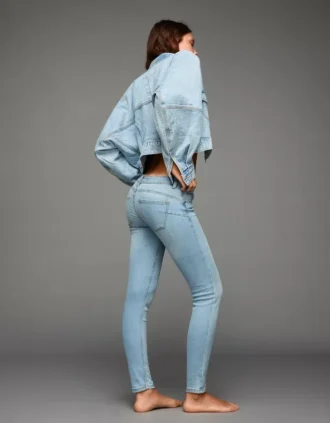 Orta Bel Push-Up Skinny Kot Pantolonlar – Pantolonlar