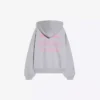 Oversize Baskılı Fermuarlı Kapüşonlu Sweatshirt