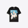 Oversize Baskılı Pitbull T-shirt