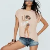 Oversize Baskılı T-Shirt Tyla – Kadın
