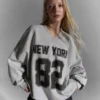 Oversize Desenli Sweatshirt