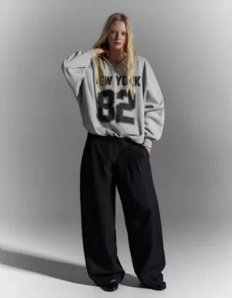 Oversize Desenli Sweatshirt