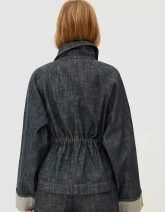 Oversize Dokulu Denim Ceket – Ceketler ve Trençkotlar