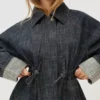 Oversize Dokulu Denim Ceket – Ceketler ve Trençkotlar