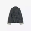 Oversize Dokulu Denim Ceket