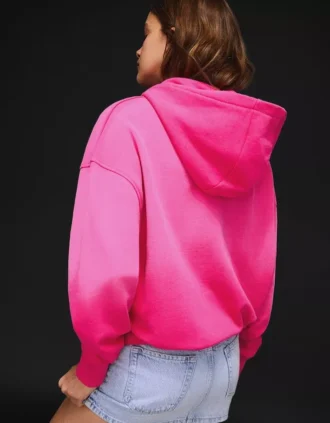 Oversize Fermuarlı Kapüşonlu Sweatshirt