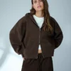 Oversize Fermuarlı Kapüşonlu Sweatshirt – Sweatshirtler ve Kapüşonlular