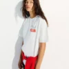 Oversize Kısa Kollu Baskılı T-Shirt – Kadın