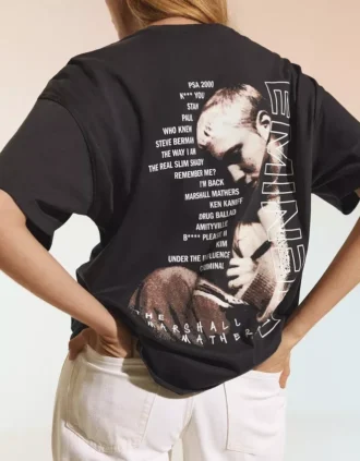 Oversize Kısa Kollu Eminem Tişört