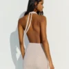 Payetli Halter Mini Elbise