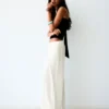 Pileli Rustik Wide Leg Pantolon