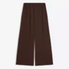 Pileli Rustik Wide Leg Pantolon