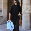 Pileli Süper Bol Yarı Jogger Pantolonlar