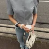 Pofuk Kollu Şortlar Kollu Blazer