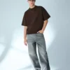 Ribana Peluş Kısa Kollu Tişört – T-shirtler ve Polo Yaka Tişörtler