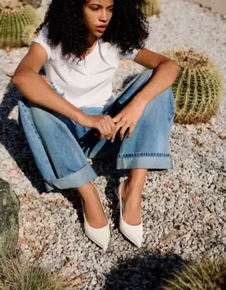 Slingback Kitten-Heel Ayakkabılar – Topuklu Ayakkabılar