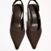 Slingback Kitten-Heel Topuklu Ayakkabılar – Ayakkabılar