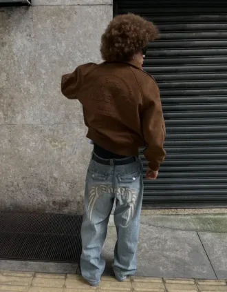 Süper Bol Nakışlı Kot Pantolonlar – #Bershkastyle – Erkek
