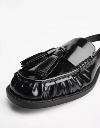 Arkası Açık Püsküllü Loafer