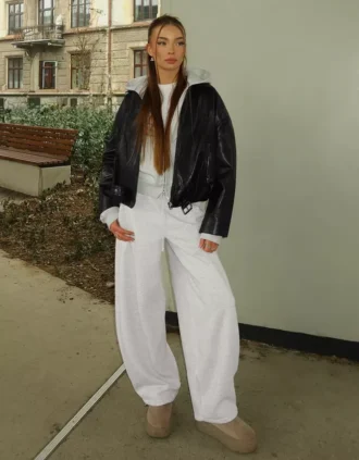 Stoperli Peluş Barrel Pantolonlar – #Bershkastyle – Kadın