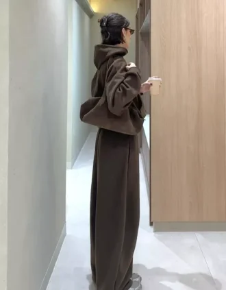 Stoperli Peluş Barrel Pantolonlar – #Bershkastyle – Kadın