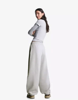 Stoperli Peluş Barrel Pantolonlar – Kadın
