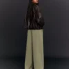 Stoperli Peluş Barrel Pantolonlar – Pantolonlar