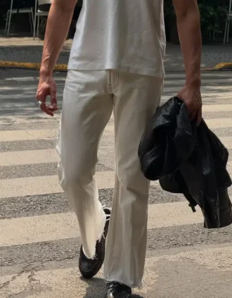 Straight Kesim Geniş Paça Kot Pantolon