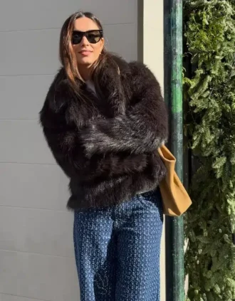 Suni Kürk Yaka Ceket – #Bershkastyle – Kadın