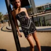 Tül Bandeau Mini Elbise