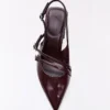 Toka Detaylı Blok Topuklu Slingback Ayakkabılar – Topuklu Ayakkabılar