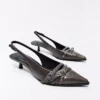 Tokalı Slingback Kitten Topuklu Ayakkabılar