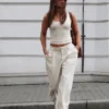 Bol Kesim Çift Katlı Kumaş Pantolonlar – #Bershkastyle – Kadın