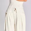 Wide Leg Düşük Bel Dartlı Kot Pantolon