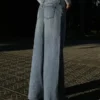 Wide Leg Düşük Bel Kot Pantolonlar