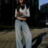 Wide Leg Düşük Bel Kot Pantolonlar