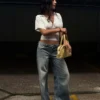 Wide Leg Düşük Bel Kot Pantolonu