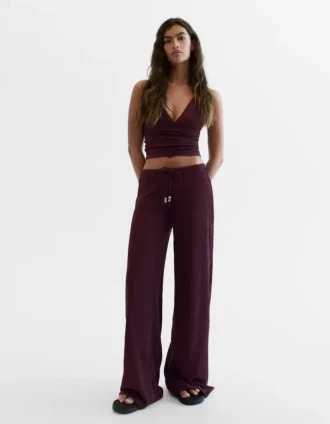 Wide Leg Elastik Belli Pantolonlar